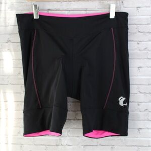 Pearl Izumi Woman’s Size XL Cycling shorts, Black and Hot Pink